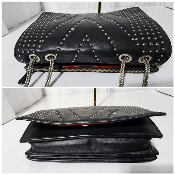 MCM Lambskin Diamond Disco Flap Crossbody/Shoulder Bag Black - Picture 8 of 9